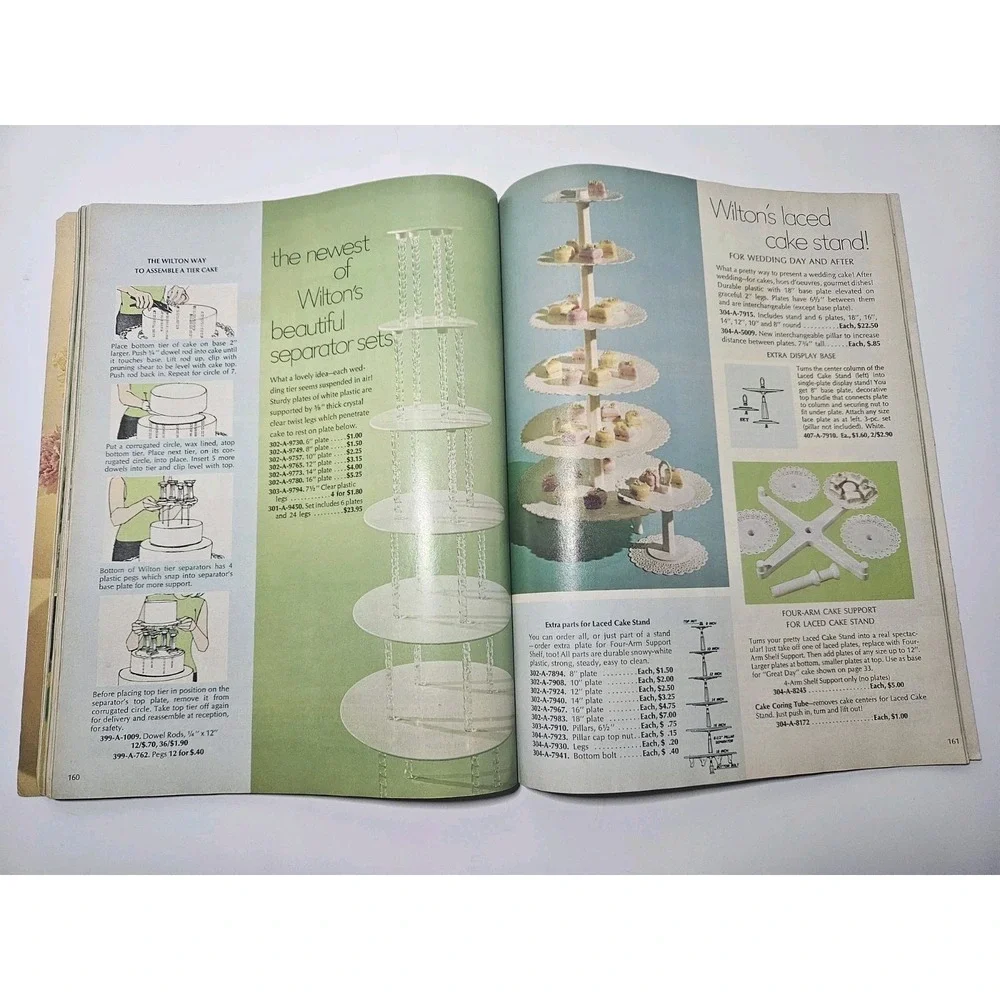 Vintage 1972 Wilton Cake Food Decorating Yearbook Retro Baking Guide Magazine